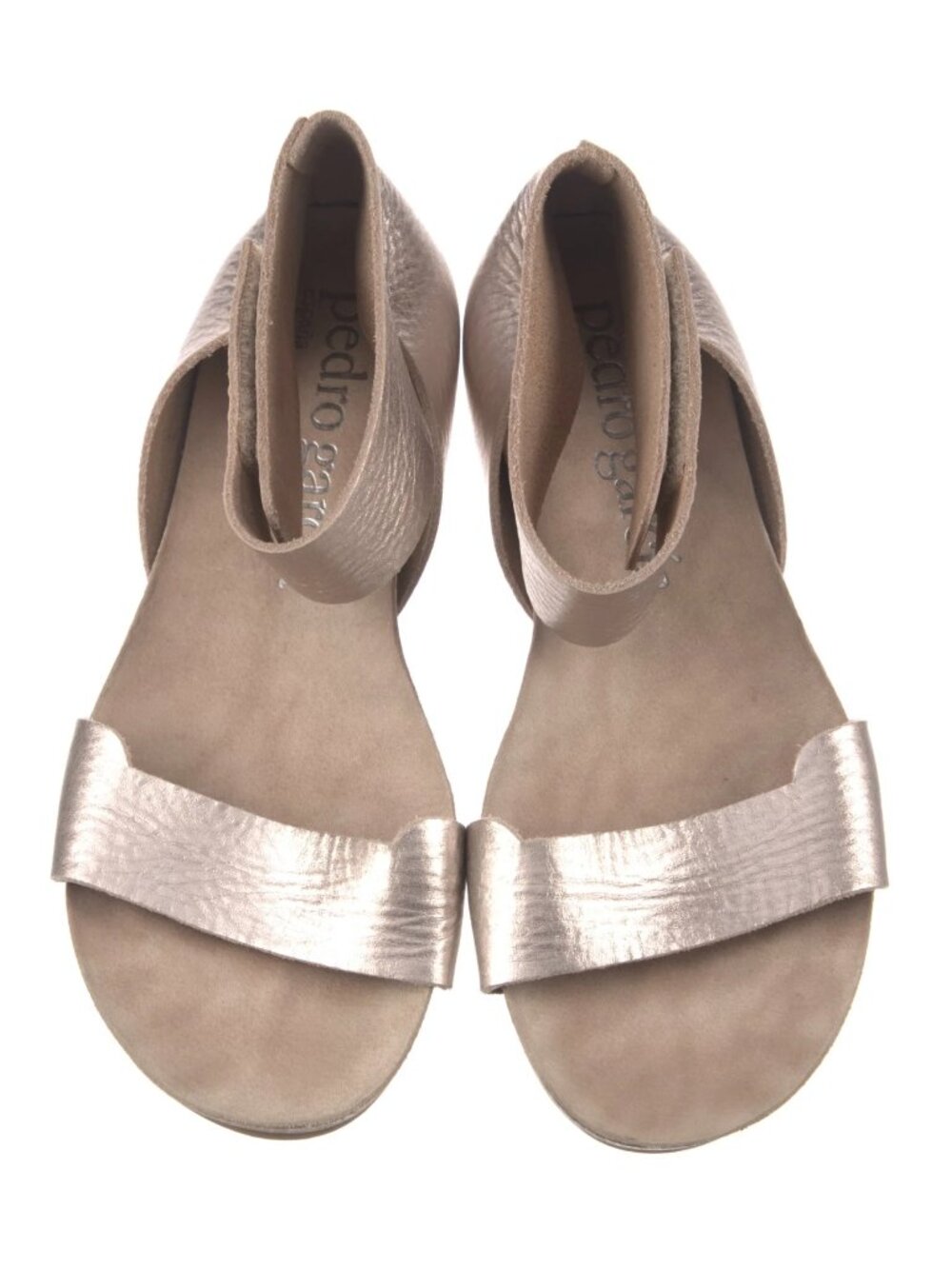 Pedro Garcia Metallic Rose Gold Sandals